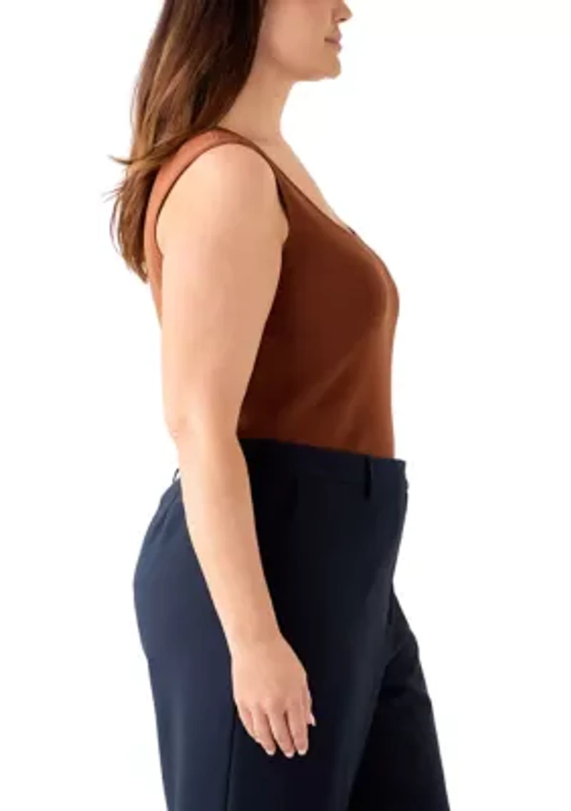 Plus Sleeveless Sweater Tank Top