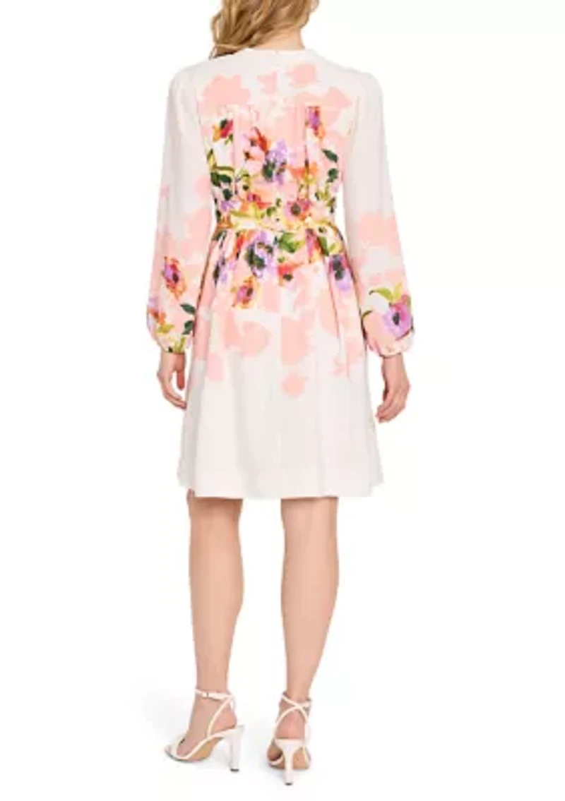 Women's Long Sleeve Floral Dress