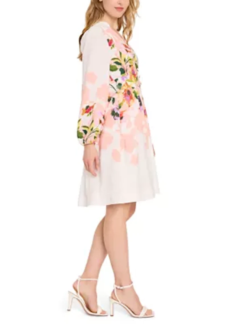 Women's Long Sleeve Floral Dress
