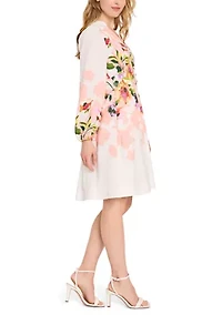 Women's Long Sleeve Floral Dress