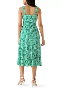 Women's Embroidered Sweetheart Neckline Dress