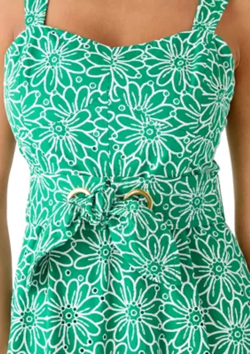 Women's Embroidered Sweetheart Neckline Dress