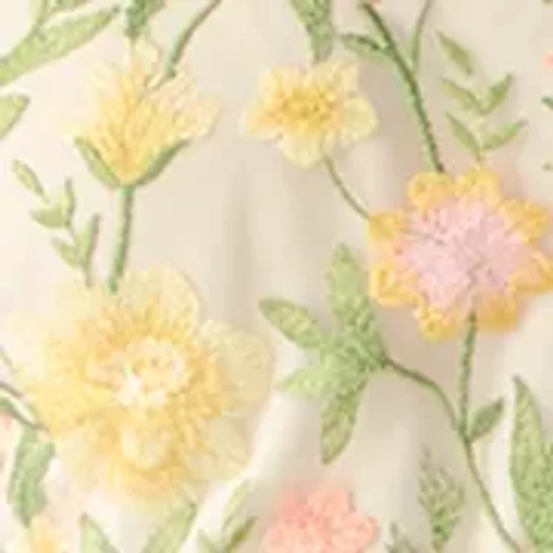 Women's Sleeveless Floral Embroidered Dress