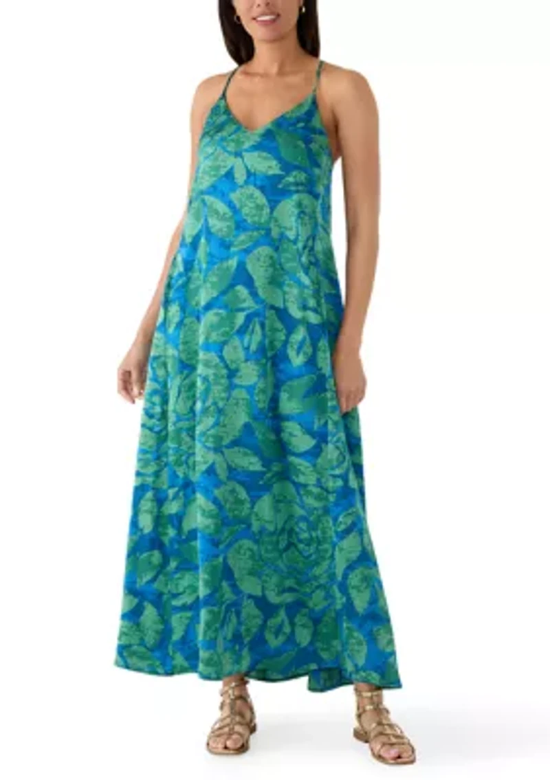 Women's Floral Satin Slip Dress