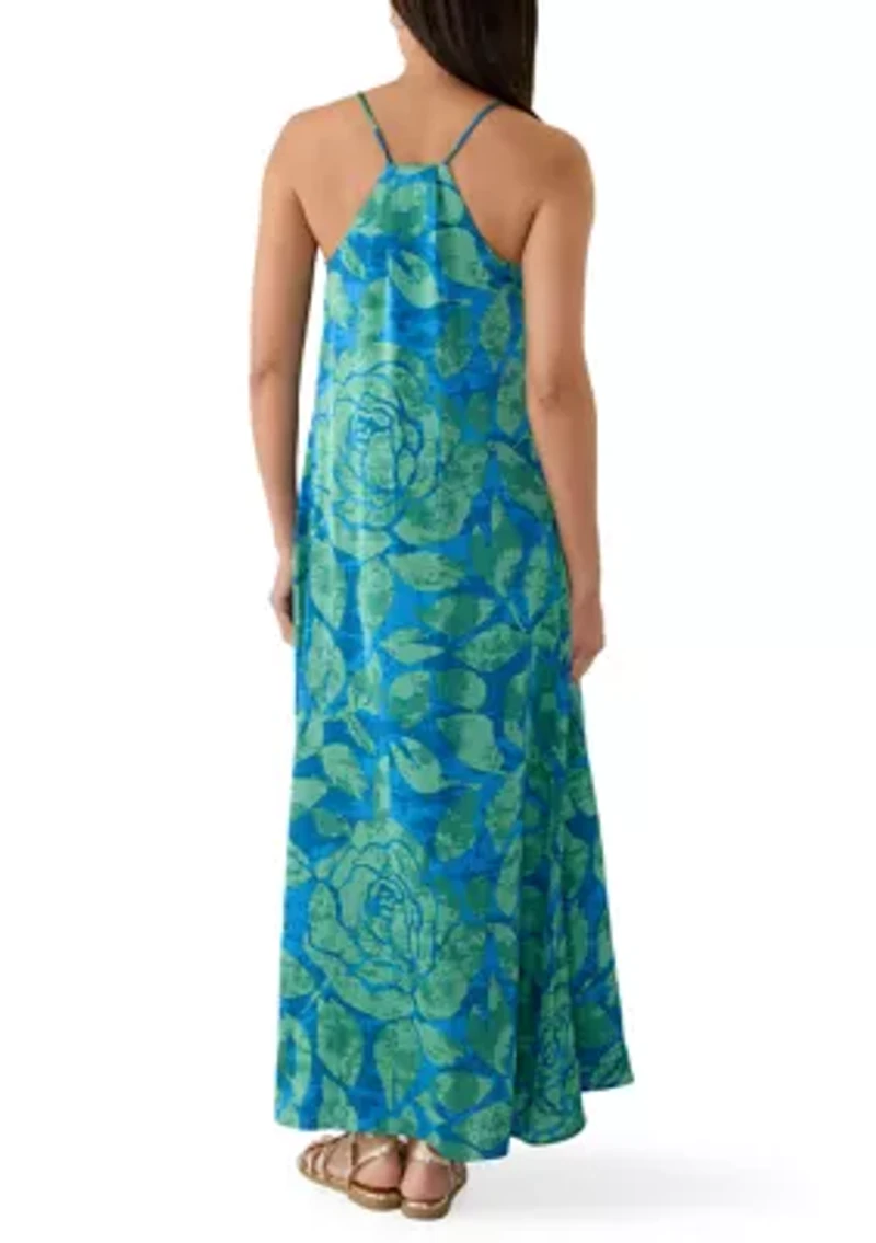 Women's Floral Satin Slip Dress