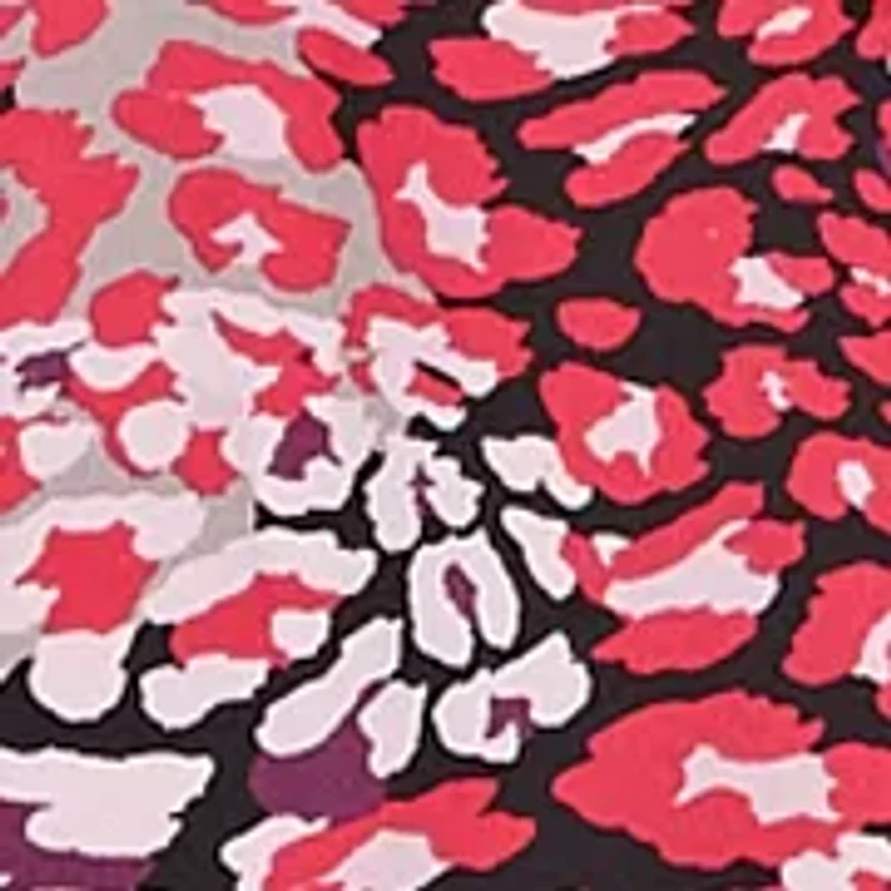 Women's Long Sleeve Printed Satin Wrap Dress