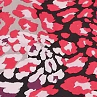 Women's Long Sleeve Printed Satin Wrap Dress