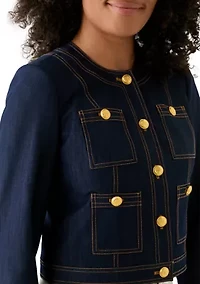 Women's Cropped Denim Jacket