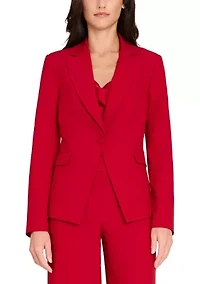 Women's Single Button Crepe Jacket