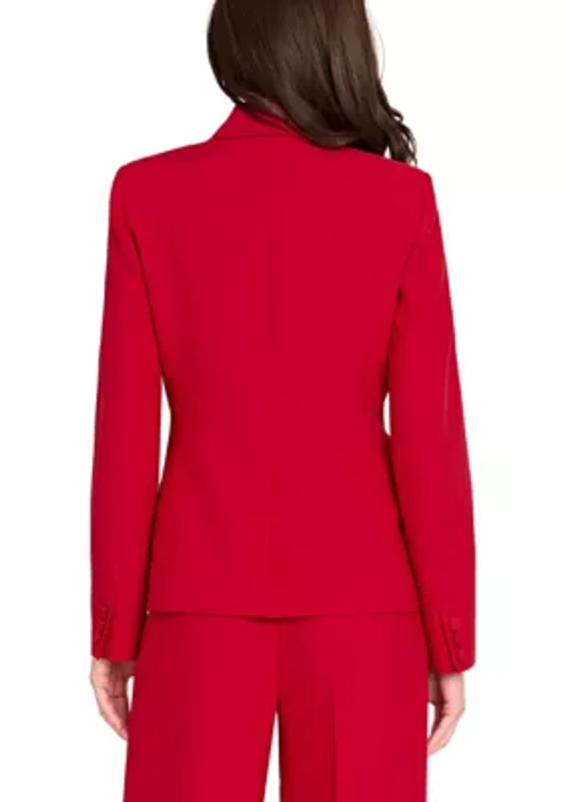 Women's Single Button Crepe Jacket