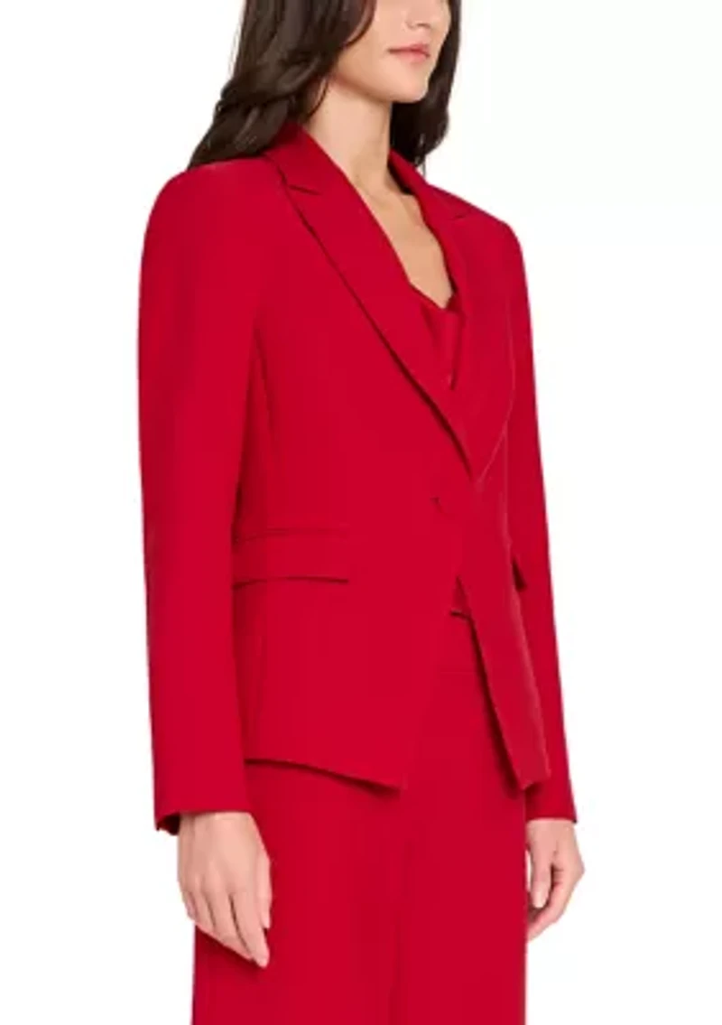Women's Single Button Crepe Jacket