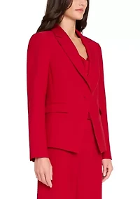 Women's Single Button Crepe Jacket