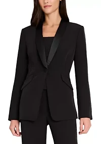 Women's One Button Velvet Tux
