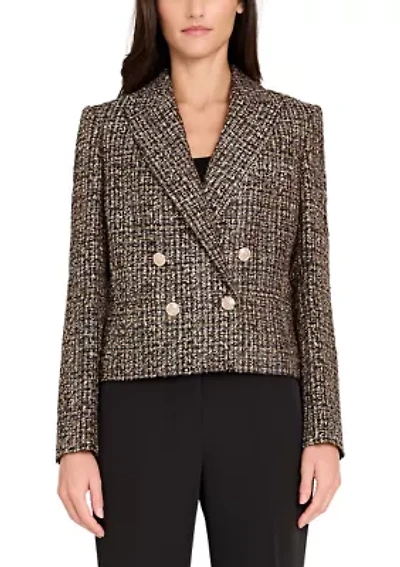 Women's Multi Button Notch Collar Bouclé Blazer