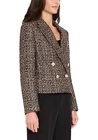 Women's Multi Button Notch Collar Bouclé Blazer