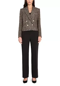 Women's Multi Button Notch Collar Bouclé Blazer