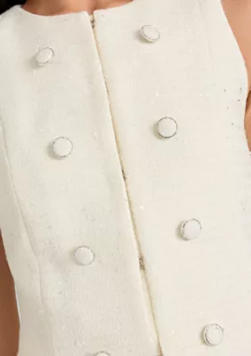 Women's Multi Button Boucle Vest