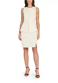 Women's Multi Button Boucle Vest