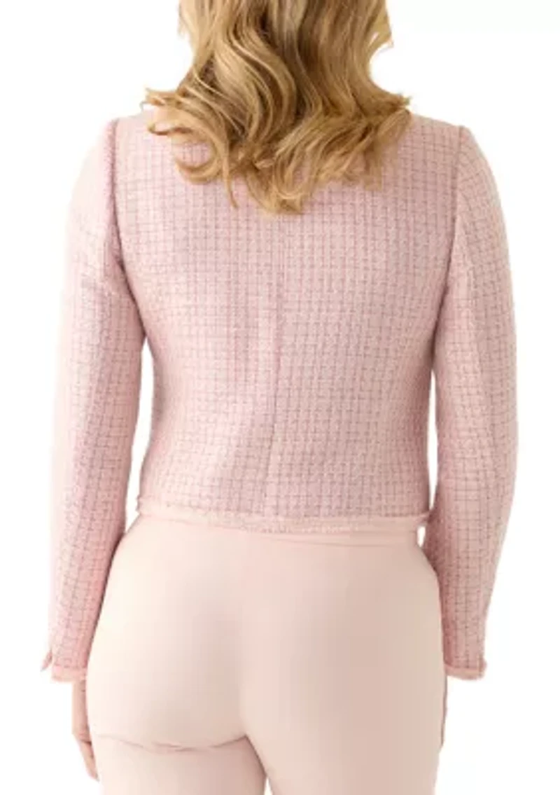 Women's Double Button Bouclé Jacket