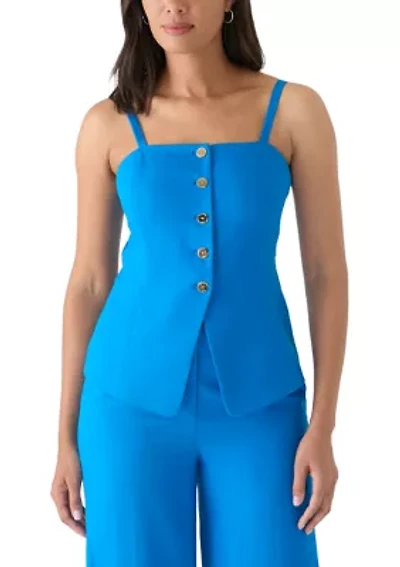 Women's Button Front Tank Top