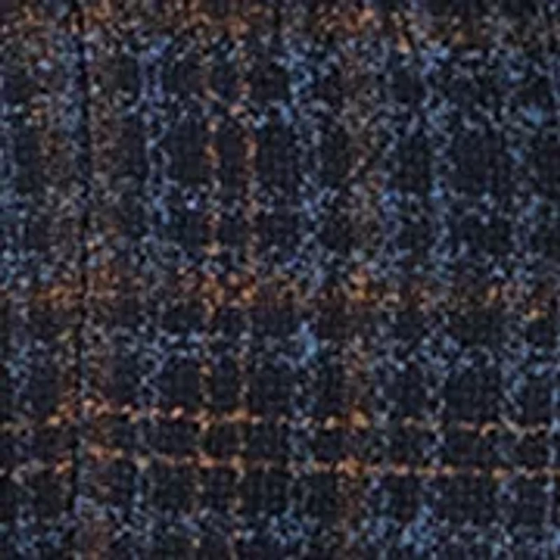 Women's Long Plaid Vegan Leather One Button Jacket