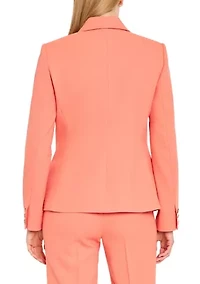 Women's One Button Notch Collar Blazer