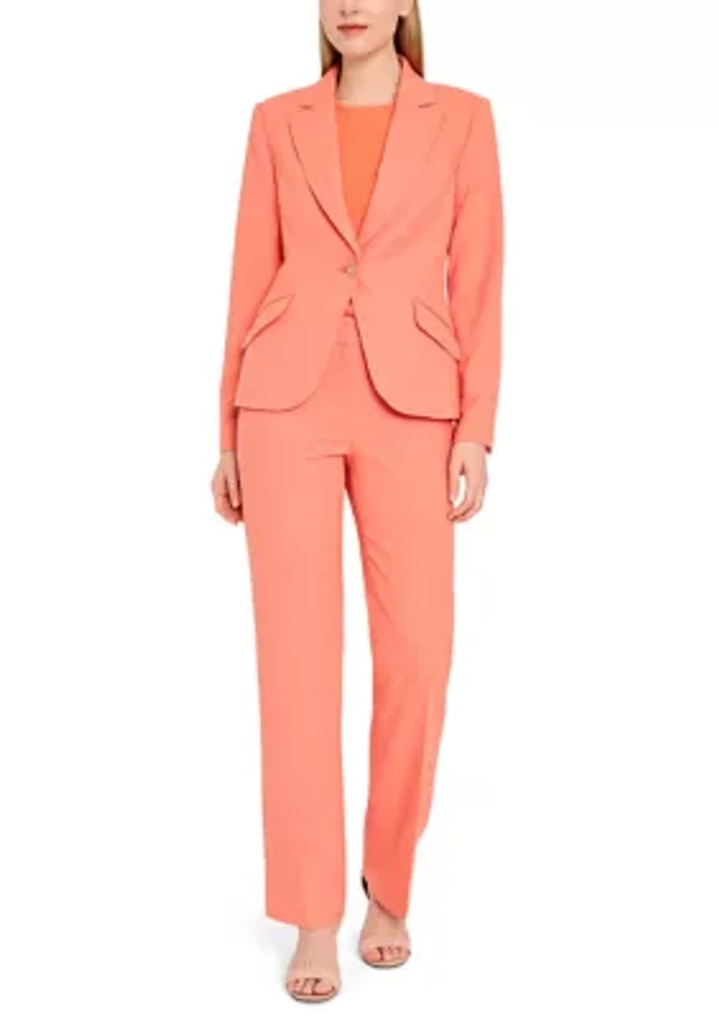 Women's One Button Notch Collar Blazer