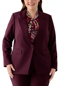 Plus Single Button Jacket