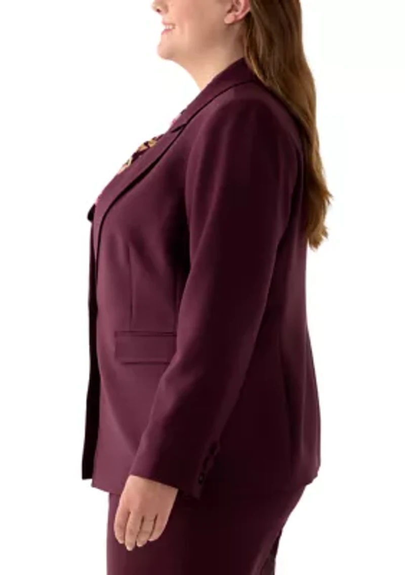 Plus Single Button Jacket