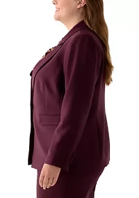 Plus Single Button Jacket