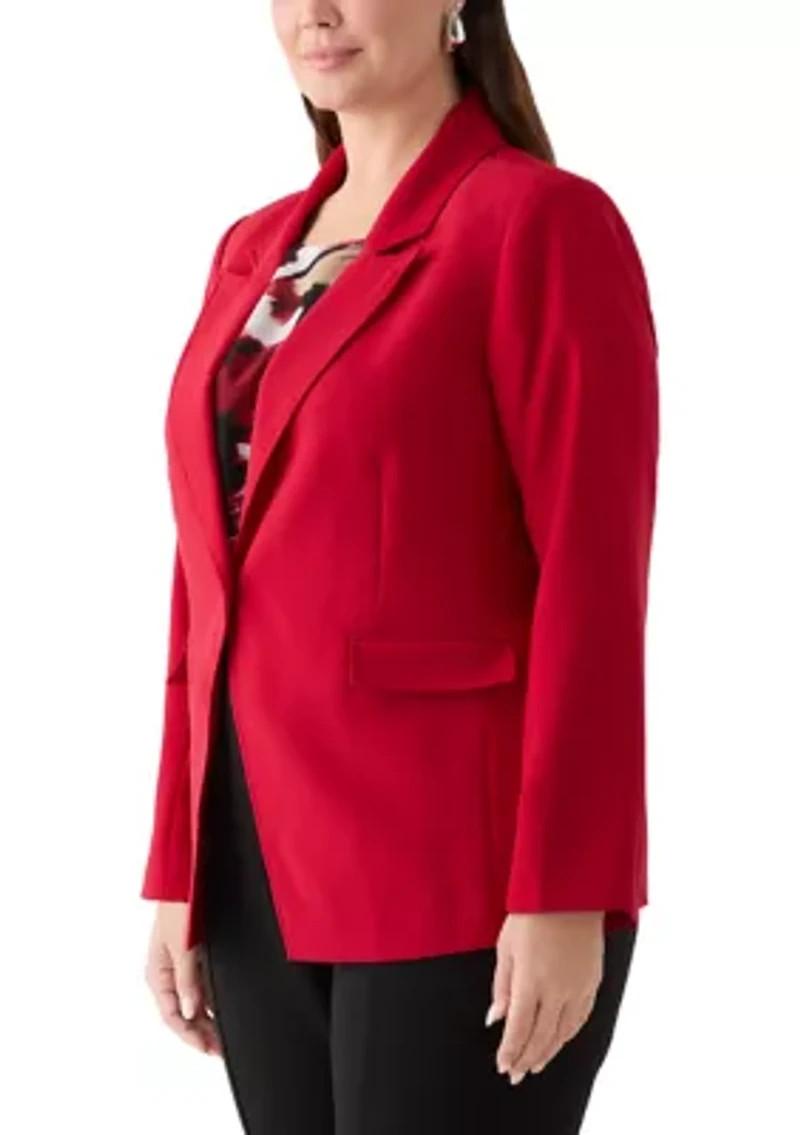 Plus Single Button Jacket