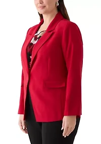 Plus Single Button Jacket