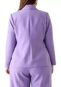 Plus Crepe Single Button Jacket