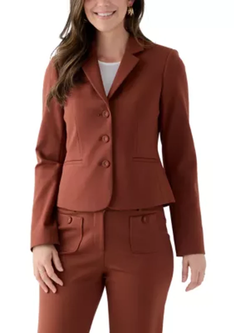 Women's 3 Button Ponte Jacket