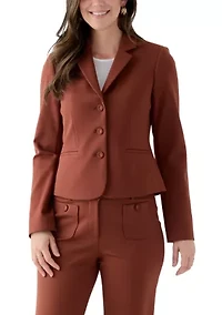 Women's 3 Button Ponte Jacket