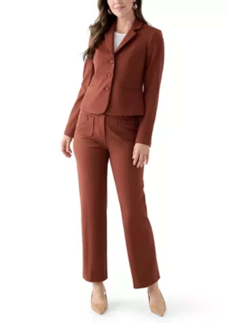 Women's 3 Button Ponte Jacket