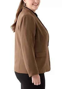 Plus Brushed Woven Jacket