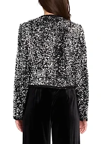Women's Button Front Sequin Jacket