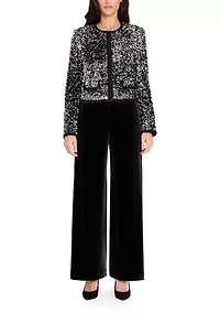 Women's Button Front Sequin Jacket