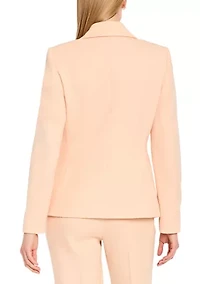Women's Faux Double Breasted Notch Collar Blazer