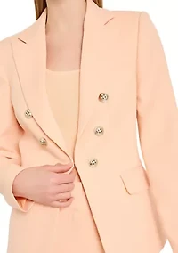 Women's Faux Double Breasted Notch Collar Blazer