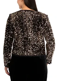 Women's Cropped Sequin Jacket