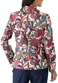 Women's Printed Satin Suit Separate Jacket