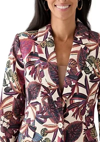 Women's Printed Satin Suit Separate Jacket
