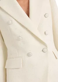 Women's Notch Collar Multi Button Bouclé Blazer