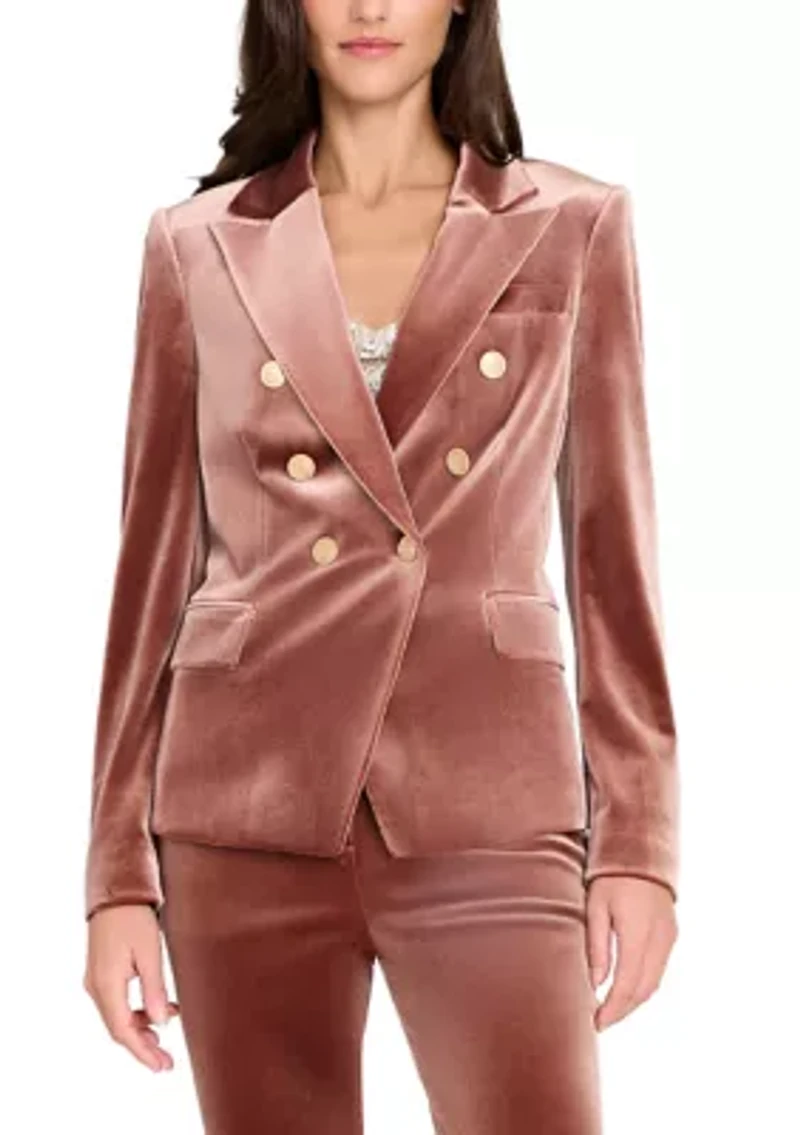 Women's Velvet Double Breast Jacket