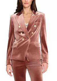 Women's Velvet Double Breast Jacket