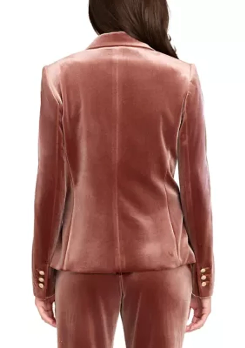 Women's Velvet Double Breast Jacket