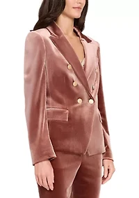Women's Velvet Double Breast Jacket