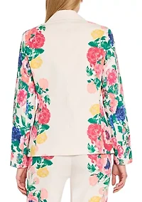 Women's Floral Double Button Blazer